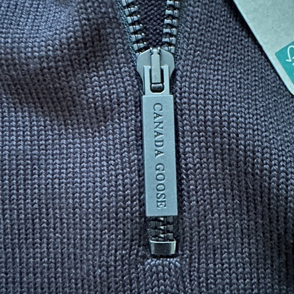 Canada Goose Fairhaven ¼ Zip Sweater 100% Wool Black Italy Size Small - Picture 10 of 11